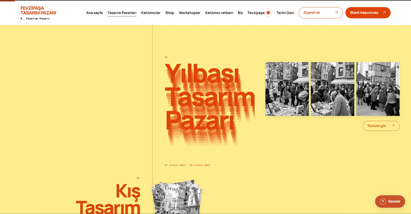 Tasarım Pazarları: önceki dönemler ve fotoğrafları